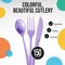 Exquisite Polished Plastic Silverware – 150 Pcs Heavy Duty Cutlery Set – 50 Each of Forks, Knives & Spoons – Disposable Utensil Set for Parties, Events & Catering – Flatware Set by Party Solids